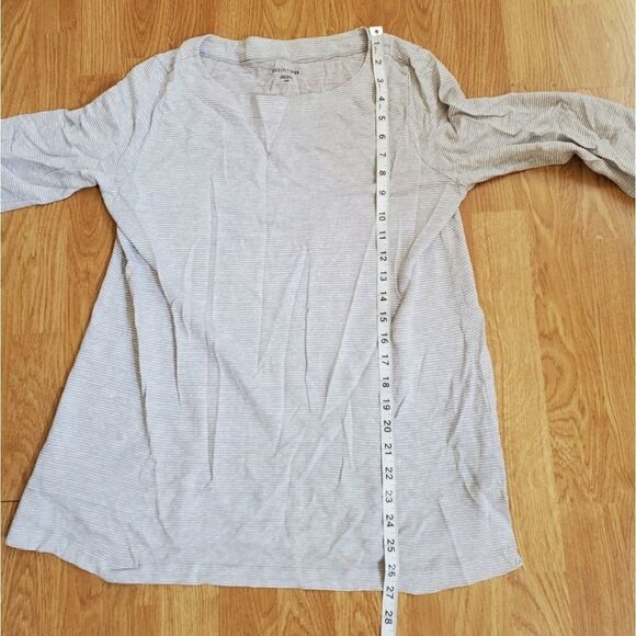 Eileen Fisher Mini-Stripe Organic Linen Tunic Sz M - Picture 7 of 10